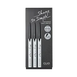 Clio Sharp So Simple Waterproof Long Lasting Pencil Liner 3 Set Duty Free Exclusive