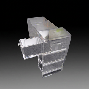 Mesa de consola para sala de estar, mesa de cóctel acrílica transparente, con giro en u - Product Image 1