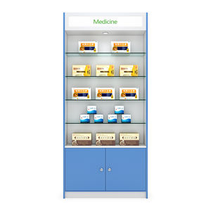 Étagères murales en bois <span class=keywords><strong>mdf</strong></span>, armoire de présentation de magasin personnalisé, décoration de meubles 240 pièces, vitrine de pharmacie pour clinique et médicaments - Product Image 6