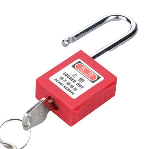 <span class=keywords><strong>Cadenas</strong></span> de sécurité thermoplastique avec anse en acier de 6 mm, verrouillage différentiel, même clé, 1 clé, cylindre en nylon, pour porte en bois BREED, facile à utiliser - Product Image 2