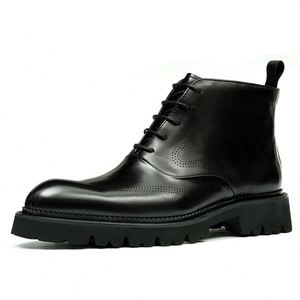 Men's Winter Chukka <b>Boots</b> Casual English-Style Ankle Waterproof Genuine Cowhide Upper Thick Rubber Sole Autumn - Product Image 5