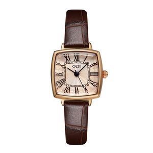 นาฬิกาผู้หญิงสุดคุ้มสไตล์ย้อนยุคเฉพาะกลุ่มหนังนักเรียนนาฬิกาควอทซ์กันน้ำ - Product Image 1