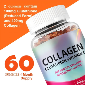 Productos de belleza Suplementos de colágeno Pqq L-glutatión Vitamina C Gummy para blanquear la piel y lucir más joven - Product Image 4