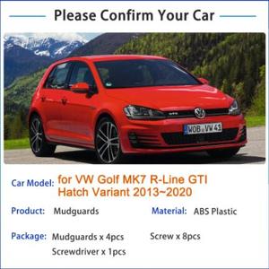 Garde-boue de roue avant arrière Flash pour Volkswagen VW <span class=keywords><strong>Golf</strong></span> 6 Mk <span class=keywords><strong>7</strong></span> GTI R-line R Wagon 2009 2010 2011 2013 2014 2015 2016 - Product Image 4