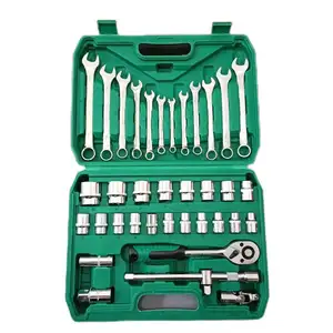 37 Piece With Ratchet Handle Toolbox Combination Multiple Types Tire Socket Wrench With Plastic Box For Car Repair Tool Box