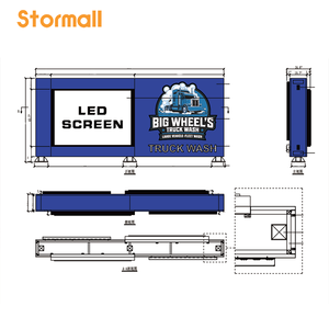Panneau publicitaire LED couleur pour signalisation directionnelle, écran numérique, affichage de prix, panneau de signalisation extérieur, logo, panneau monument. - Product Image 3