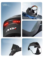 2025 nouveaux casques de moto ABS casque léger garde-tête moto demi-visage casque avec feu arrière LED approbation 3C