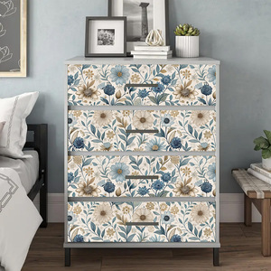 Creation Of Time And Space Peel Stick Wallpaper Floral Blue Moisture Proof Self Adhesive Wall Sticker For Home Decor - Product Image 3