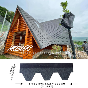 <span class=keywords><strong>แผ่น</strong></span>โลหะเคลือบโมเสคเคลือบแอสฟัลท์ทรงหกเหลี่ยมผลิตจากวัสดุไฟเบอร์กลาสกันน้ำสีสันสดใส - Product Image 2