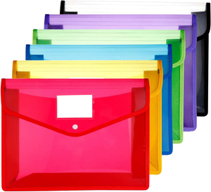 <strong>A4</strong> PVC Poly Envelope Expanding <strong>File</strong> Wallet Document <strong>Folder</strong> Plastic <strong>File</strong> <strong>Folders</strong> - Product Image 1