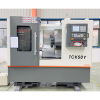 Machine-outil de micro-usinage de tournage et de fraisage CNC à grande vitesse TCK50Y/500, broche unique avec système de contrôle Fanuc