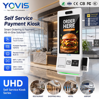 Self Servis Ödeme Kiosku Dokunmatik Ekranlı Sipariş Terminali Termal Yazıcı QR Tarayıcı Kartlı Ödeme Restoran Ödeme Noktası Ticari