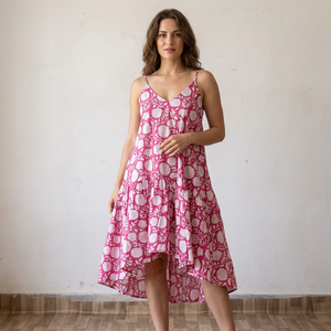 Vestido de Mujer, Bonito, Dulce, Cómodo, Vintage, Mini, de Encaje, Estampado Floral, de Algodón, Sin Mangas, Lavable, Corte en A, para Invierno, Verano, Fiestas - Product Image 1