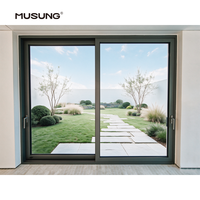 Portes coulissantes de balcon et de terrasse en aluminium à rupture de pont thermique, double vitrage trempé, sur mesure, haute efficacité énergétique, vente chaude