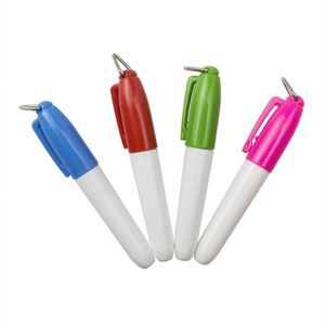 Hot Sales Golf Ball <b>Black</b> <b>Mini</b> Permanent Marker With Clip Keyring - Product Image 2
