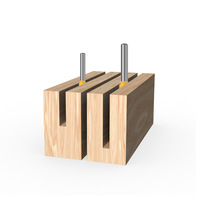 Mata Bor Router Baja Kecepatan Tinggi AlTiN ODM 2 Mata Pisau Panjang 1/2" Shank, Kedalaman Potong 100mm, CNC, Untuk Pembuatan Furnitur Kayu Keras
