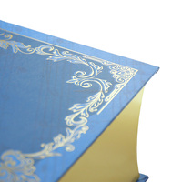 Boîte en papier de luxe de grande taille en forme de livre, fabriquée directement par le fabricant, avec éponge, logo personnalisable, gaufrage, revêtement UV, recyclable