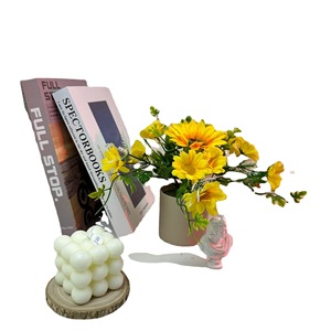 Collection Fuyu : Fleurs artificielles en plastique et soie, tournesols et marguerites, arrangement décoratif pour la maison et les accessoires de mariage - Product Image 5