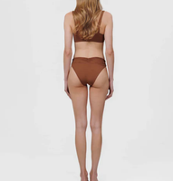Conjunto de Bikini de Dos Piezas para Mujer, Diseño Personalizado con Logotipo OEM del Fabricante, Certificado OEKO-TEX, Tejido Econyl de Secado Rápido, Tirantes Anchos Fruncidos, Cintura Alta, Corte Cheeky