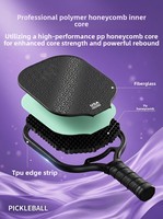 Raquettes de pickleball rectangulaires personnalisées en fibre de verre approuvées par l'USA, épaisseur 11 mm, ensemble de raquettes pour parents-enfants, paire pour couples, raquettes avancées sans trous
