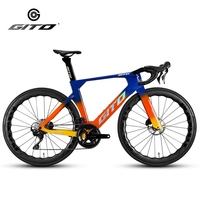 Vélo de course aérodynamique en fibre de carbone intégrale Jietuo GITO G525/535 + roues en carbone Wave + ensemble complet de freins à disque hydrauliques 105