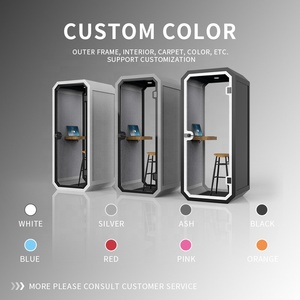 Cabines de téléphone en aluminium acoustiques modernes personnalisables pour hôtels villas cabines de réunion parlantes mobiles intimité vente pour le public - Product Image 4