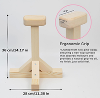 Barres de maintien en position inversée en bois, supports de yoga en pin pour pompes, barres parallèles de gymnastique stables, entraîneur de maintien en position inversée pour la maison et l'entraînement au yoga