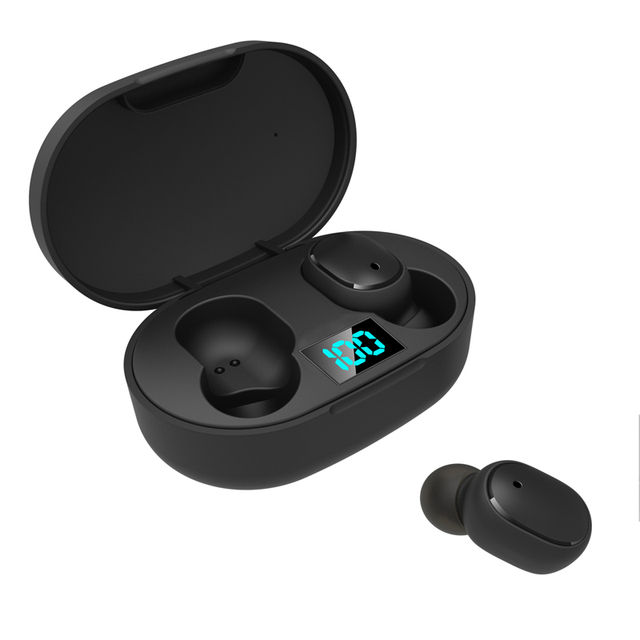 TWS Earbuds Binaural Call HIFI Sound Voice Assistant Microphone LED Power Digital Display BT 5.0