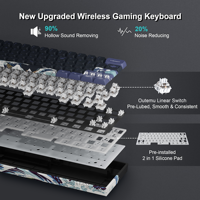 Clavier mécanique XVX M61 Kanagawa RGB rétro-éclairé 61 touches filaires/sans fil USB type-c clavier mécanique