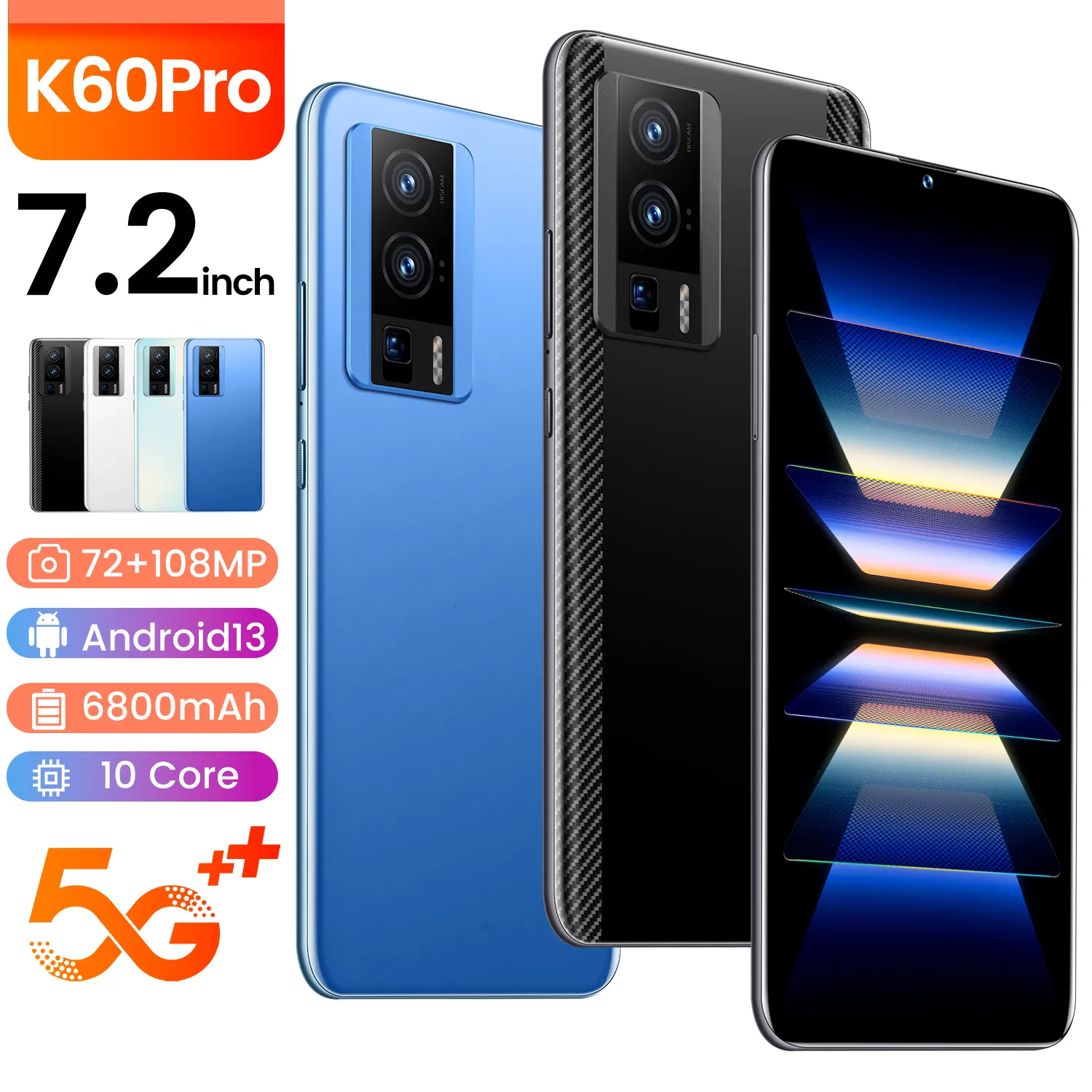 K60Proグローバルバージョンロック解除4G/5G携帯電話16GB1テラバイトSnapdragon8 Gen210コア6800mAhバッテリー72MP108MPカメラ