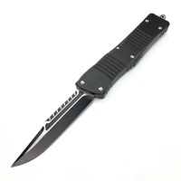 Couteau de poche de survie de chasse haut de gamme avec lame en acier inoxydable 5CR13 et manche en alliage d'aluminium
