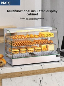 Scaldavivande Commerciale a 3 Livelli per <span class=keywords><strong>Pizza</strong></span> e Pollo Fritto, da Banco, 37/66/89/120cm - Attrezzatura per Mantenere Caldi e Riscaldare Alimenti - Product Image 3