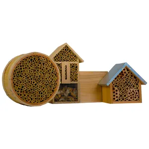 Изготовленный На Заказ экологически чистый сад бамбуковый деревянный камень пчелиный дом насекомое отель маленький жук дом