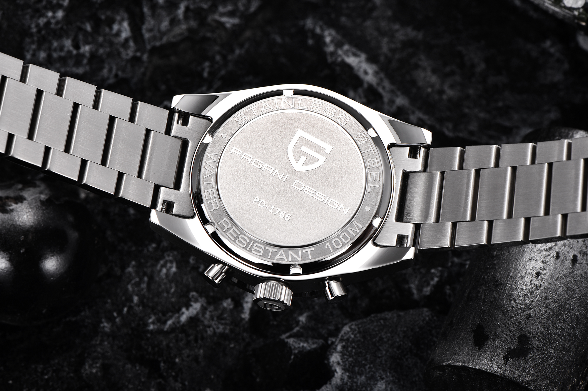 美品　PAGANI DESIGN PD-1766 クロノグラフ　ブラック ▶️ Pagani Design PD-1766 | VK64 Seiko Movement | Sapphire