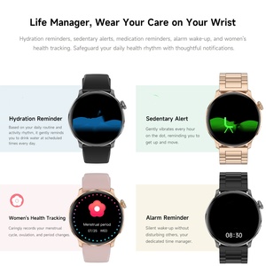 <span class=keywords><strong>Reloj</strong></span> DS5 de 1,43 pulgadas con seguimiento <span class=keywords><strong>GPS</strong></span> para <span class=keywords><strong>mujer</strong></span>, resistente al agua, gerente de salud fisiológica para <span class=keywords><strong>mujer</strong></span>, <span class=keywords><strong>reloj</strong></span> <span class=keywords><strong>inteligente</strong></span>, <span class=keywords><strong>reloj</strong></span> de moda Rosa Negra - Product Image 4