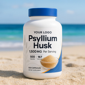 GMP Sertifikalı <span class=keywords><strong>Psyllium</strong></span> Kabuğu Kapsülleri Porsiyon Başına 1500mg 500 Kapsül Glutensiz - Product Image 1