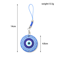 Vente en gros d'usine, pendentif en résine 3D écologique, œil grec maléfique, œil bleu, style ethnique, porte-clés, amulette, protection contre le mal