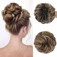 Postiche Chignon Bouclé Ondulé Synthétique Femme Chouchous Chignon Désordonné et Extensions Chignon Épais Postiches Queue de Cheval