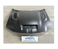 Pièces automobiles carrosserie modifiée capot avant de voiture en aluminium style Hellcat avec lunette sans ventilation pour 2011-2023 Chrysler 300 C