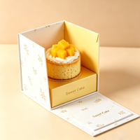 Boîte à gâteau personnalisée multifonctionnelle et écologique, emballage pour dessert, boîte cadeau en papier magnétique vide pour gâteau