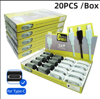 20 pièces par boîte, câble USB Type-C en silicone 3A 5A 6A PD, charge rapide, 1M 2M pour iPhone 16 Pro Max