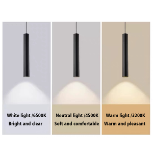 Lámpara Colgante Moderna <span class=keywords><strong>de</strong></span> Superficie GU10, Lámpara Colgante Cilíndrica, Lámpara LED <span class=keywords><strong>de</strong></span> Tubo Largo, Iluminación para Comedor, Bar, Cafetería - Product Image 2