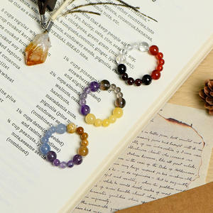 Bracelet énergétique unisexe à succès, 12 signes du zodiaque, perles de cristal naturel avec pendentif en citrine <span class=keywords><strong>et</strong></span> en cornaline, style tendance - Product Image 4