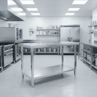 Table de travail de cuisine en acier inoxydable certifiée NSF pour restaurants et hôtels, marque GAOYA, 100x40x80CM