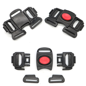 Hebillas para cochecito A230, arneses de plástico ajustables para asiento de seguridad infantil, 26 mm, completamente negros, rojos, primavera 2023 - Product Image 2