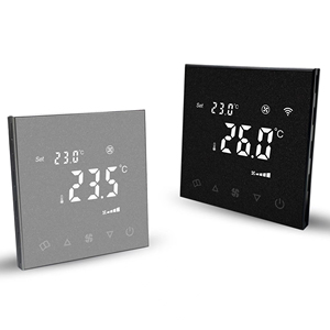 U8Swifi-HDYH1 piano acqua <span class=keywords><strong>a</strong></span> <span class=keywords><strong>pavimento</strong></span> di raffreddamento e ventilatori 2 in 1 integrato wifi tuya smart room termostato con modbus RS485 - Product Image 1