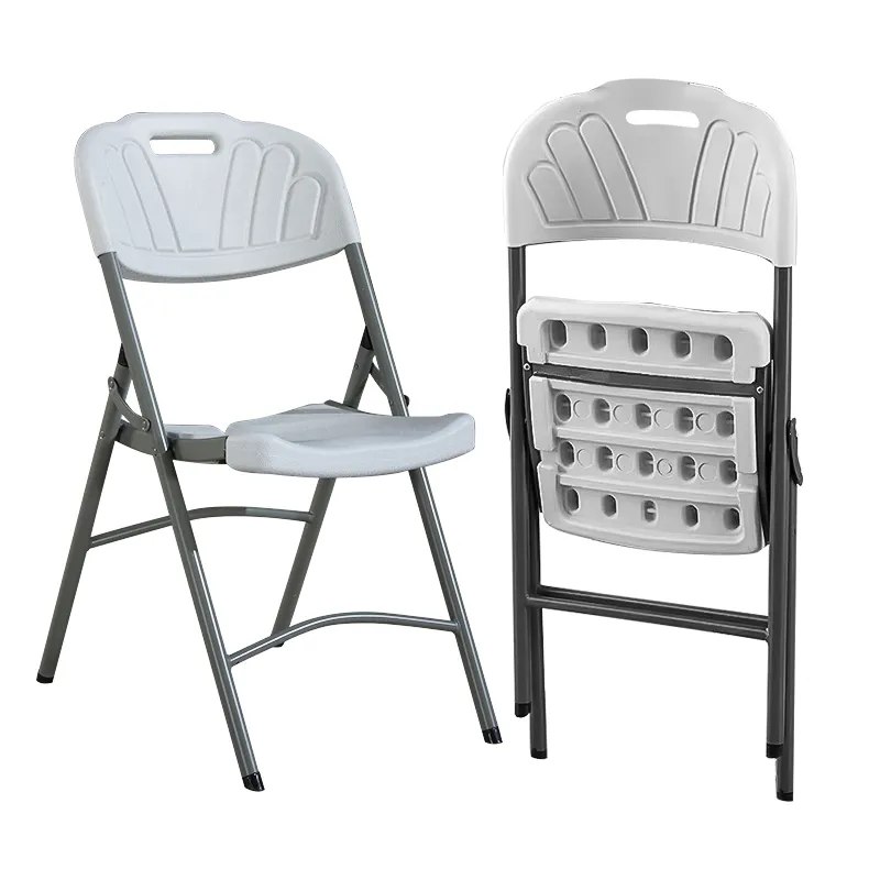 Sedia personalizzata in metallo plastico pieghevole per esterno polifunzionale sedia per eventi da pranzo
