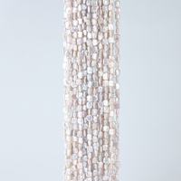 Perles d'eau douce blanches en vrac, forme carrée, 11-13 mm, qualité 5A, prix de gros, vente chaude