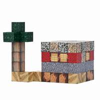Blocs magnétiques personnalisables avec logo graphique DIY, ensemble de construction de mondes, aimants puissants, cubes magnétiques pour enfants, cadeaux