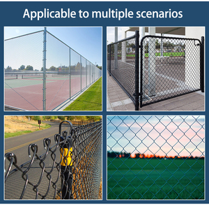 Chất lượng cao 4.7cx50m không thấm nước mạ kẽm kim cương lưới hàng rào PVC tráng sự riêng tư kim loại trang trại Chuỗi liên kết hàng rào giá rẻ tùy chọn - Product Image 5